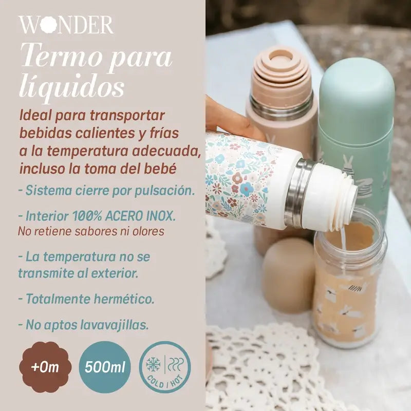 Suavinex Thermos liquido 500 Ml, verde paese delle meraviglie