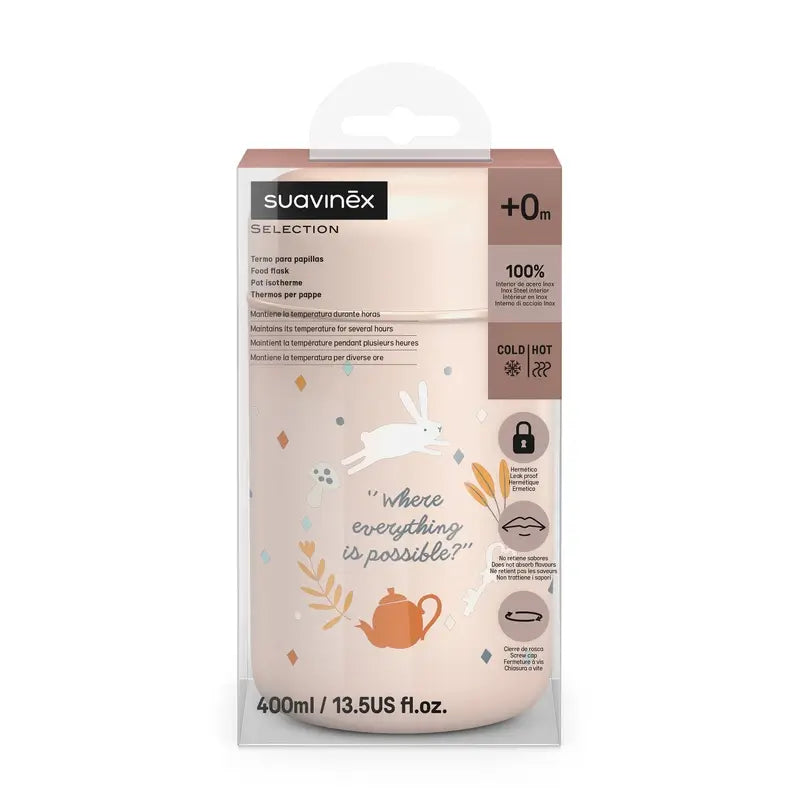 Suavinex Papillero Thermos 400 Ml, rosa Wonderland