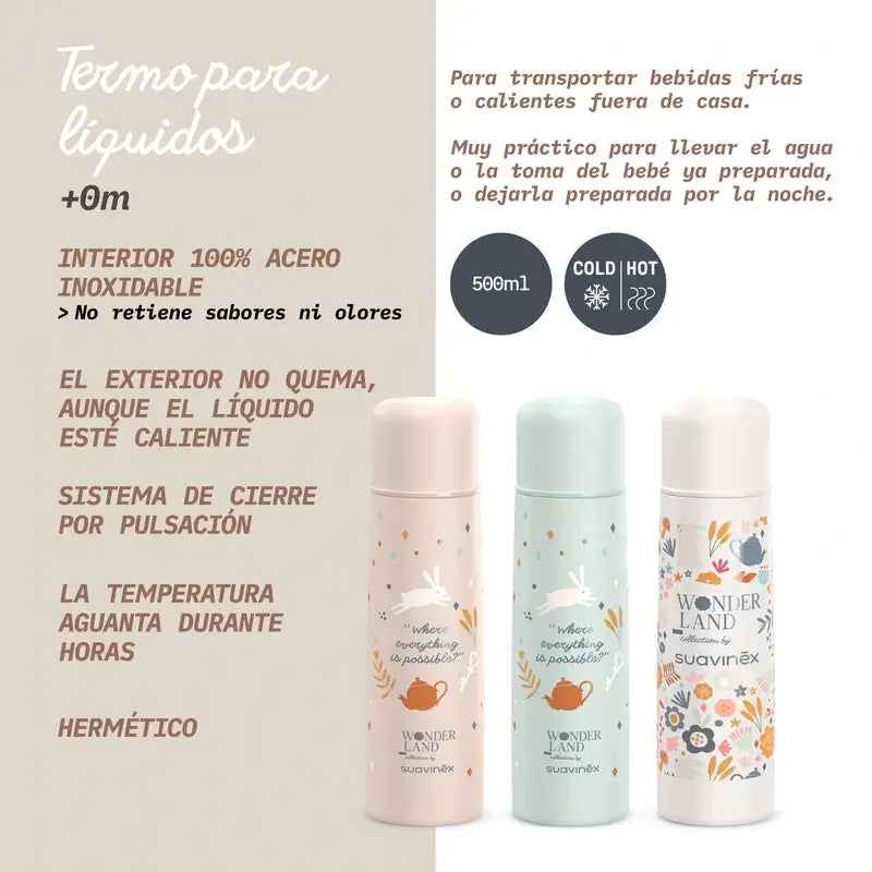 Suavinex Thermos liquido 500 Ml, Rosa delle meraviglie