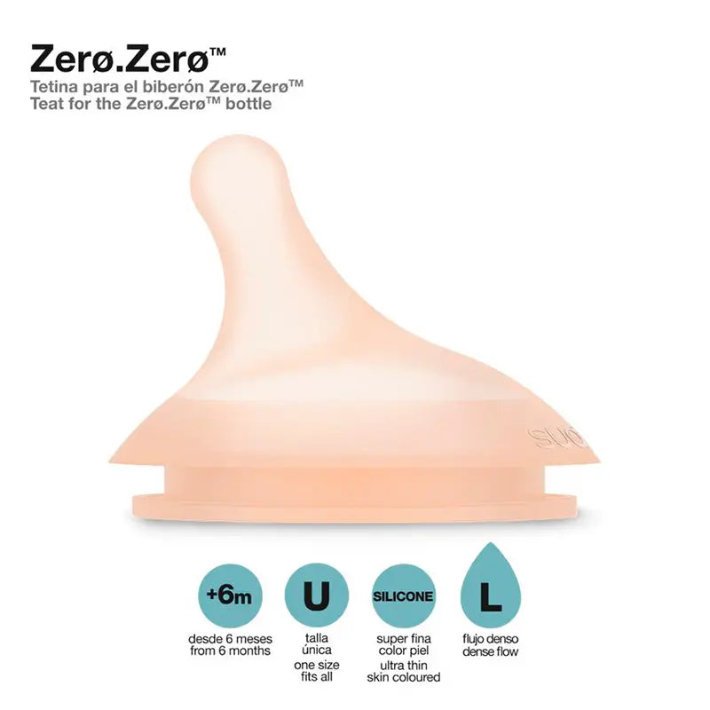 Suavinex Tettarella anticolica L Flow Silicone, 2 unità