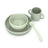 Suavinex Stoviglie in silicone 4 pezzi con ventosa, +4 mesi, verde