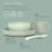 Suavinex Stoviglie in silicone 4 pezzi con ventosa, +4 mesi, verde