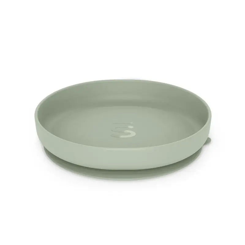 Suavinex Stoviglie in silicone 4 pezzi con ventosa, +4 mesi, verde
