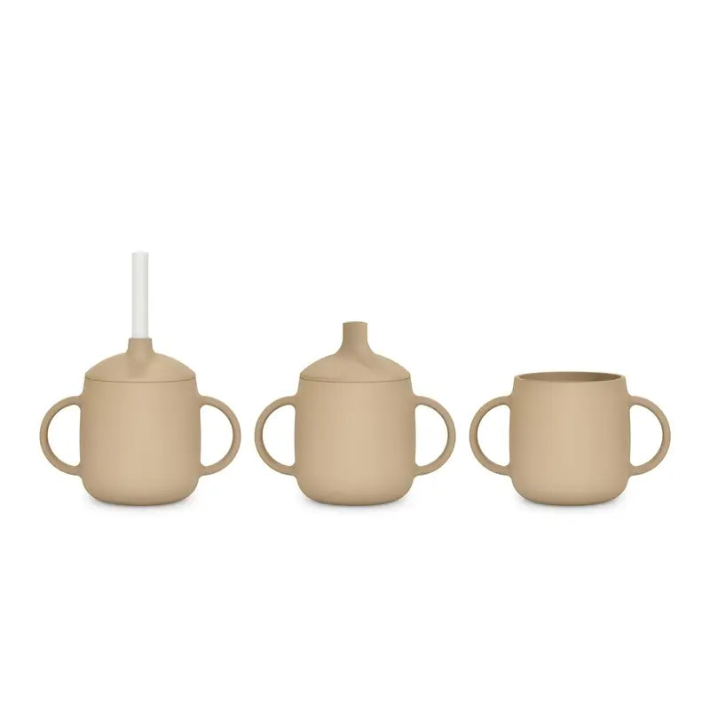 Tazza di apprendimento in silicone Suavinex 3 in 1, +6 mesi, beige