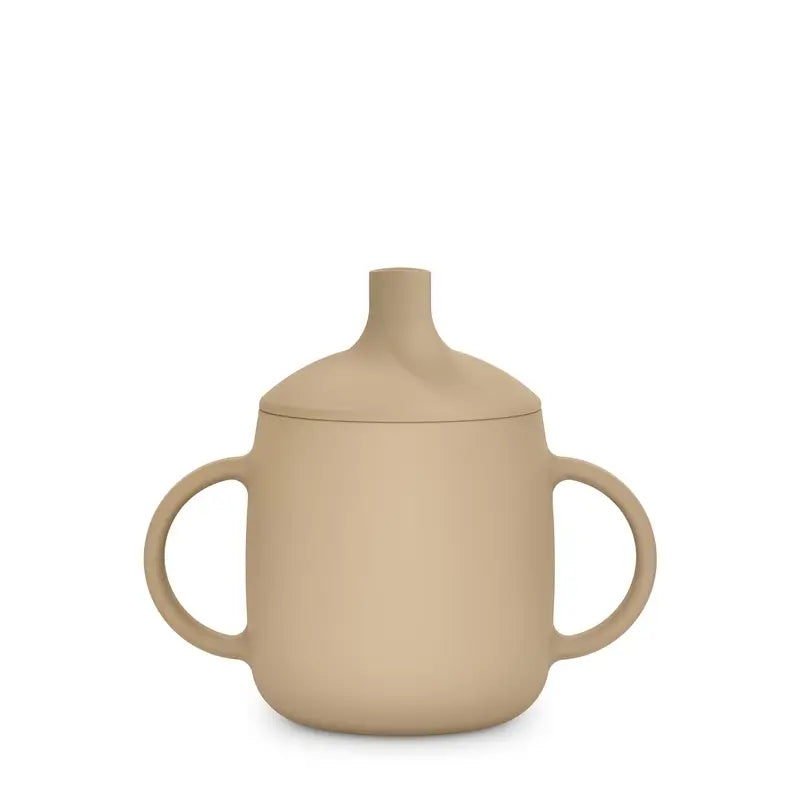Tazza di apprendimento in silicone Suavinex 3 in 1, +6 mesi, beige
