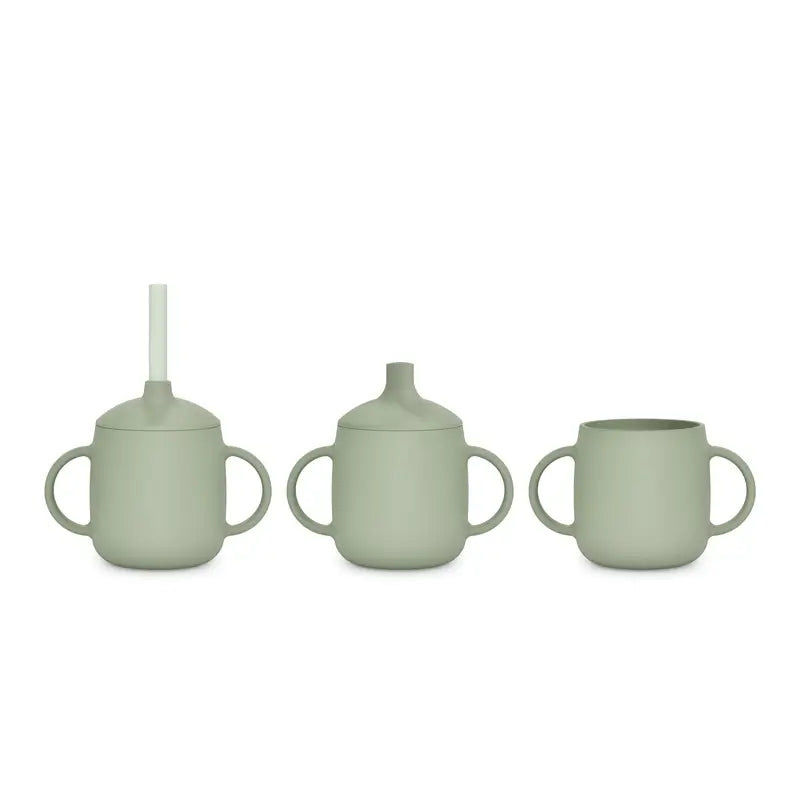 Tazza di apprendimento Suavinex 3 in 1 in silicone, +6 mesi, verde