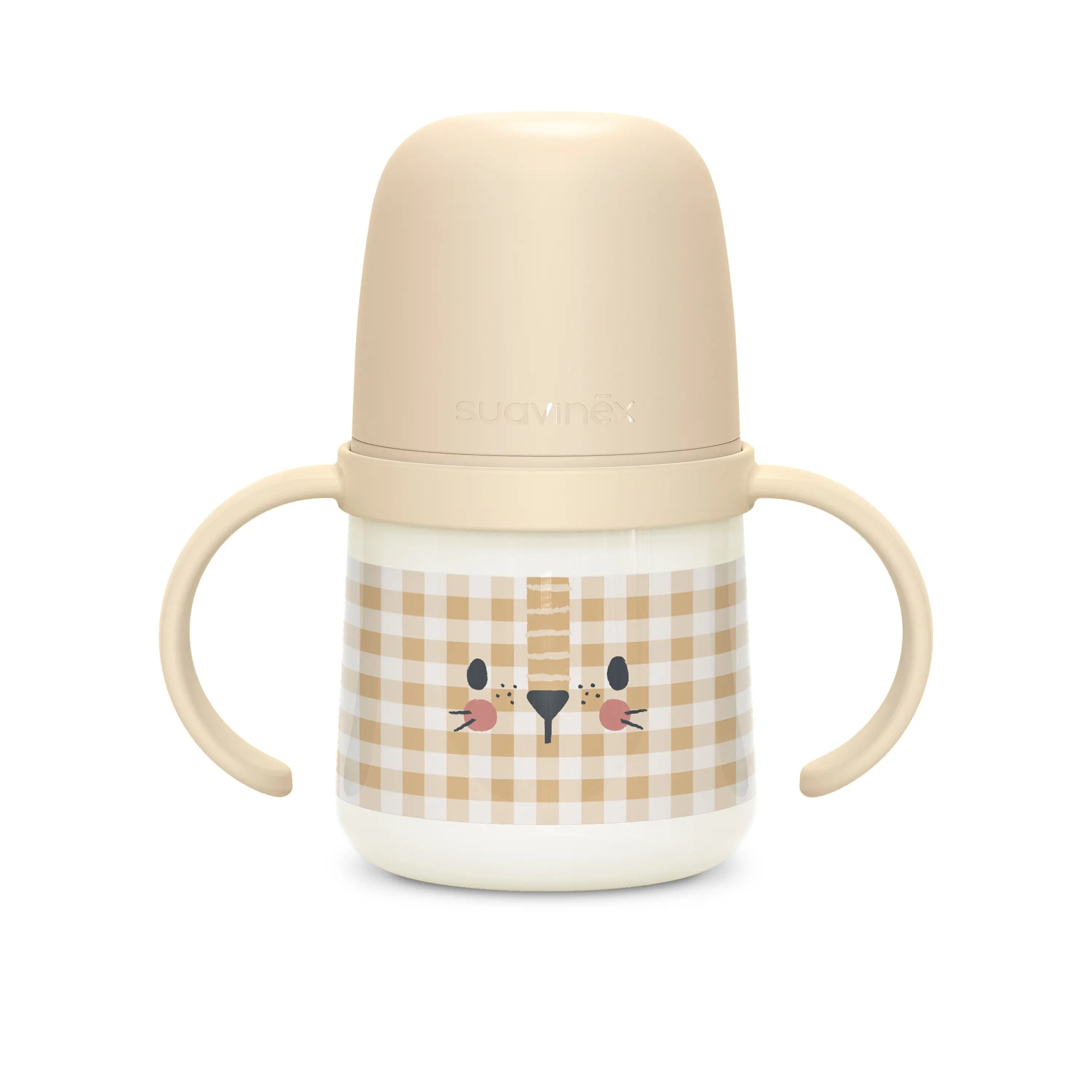 Tazza di apprendimento per bambini Suavinex, anticolica, +6 mesi, beige, 1 unità