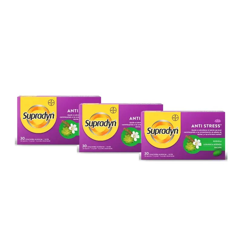 Supradyn Anti Stress Concentrazione e Memoria, confezione da 3 x 30 compresse
