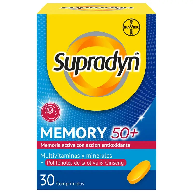 Supradyn Memory 50+ Vitamine, minerali ed energia con ginseng, 30 compresse