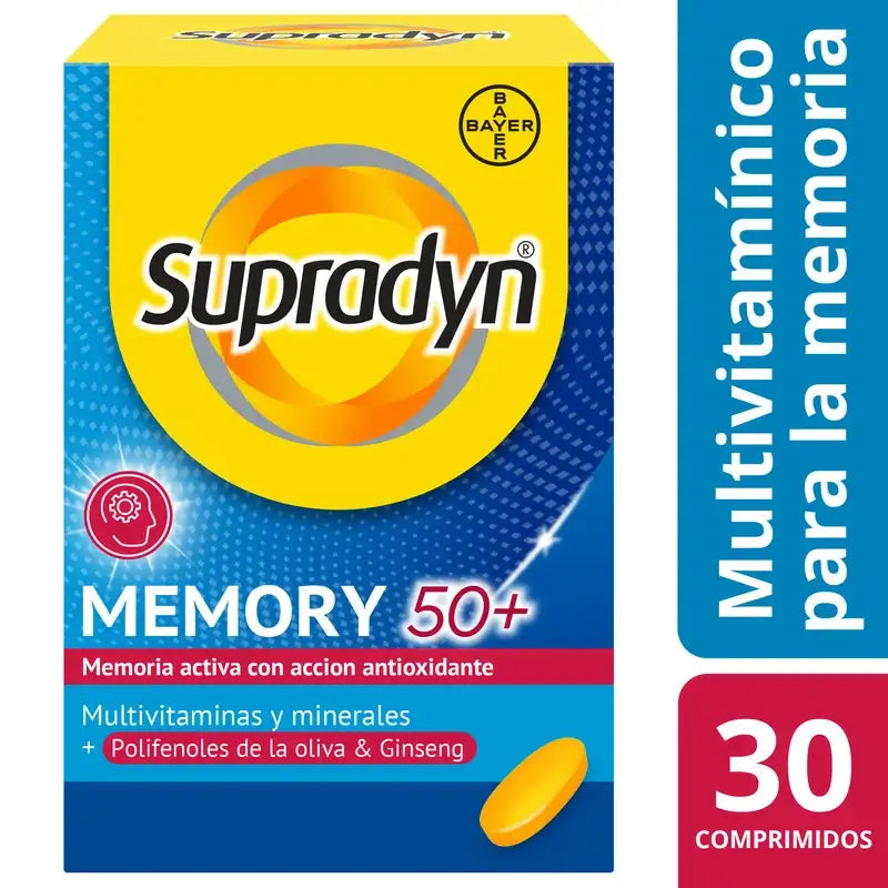 Supradyn Memory 50+ Vitamine, minerali ed energia con ginseng, 30 compresse