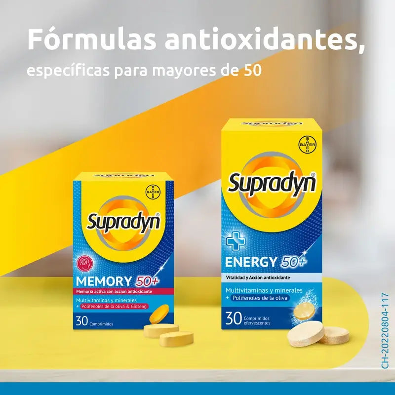 Supradyn Memory 50+ Vitamine, minerali ed energia con ginseng, 30 compresse