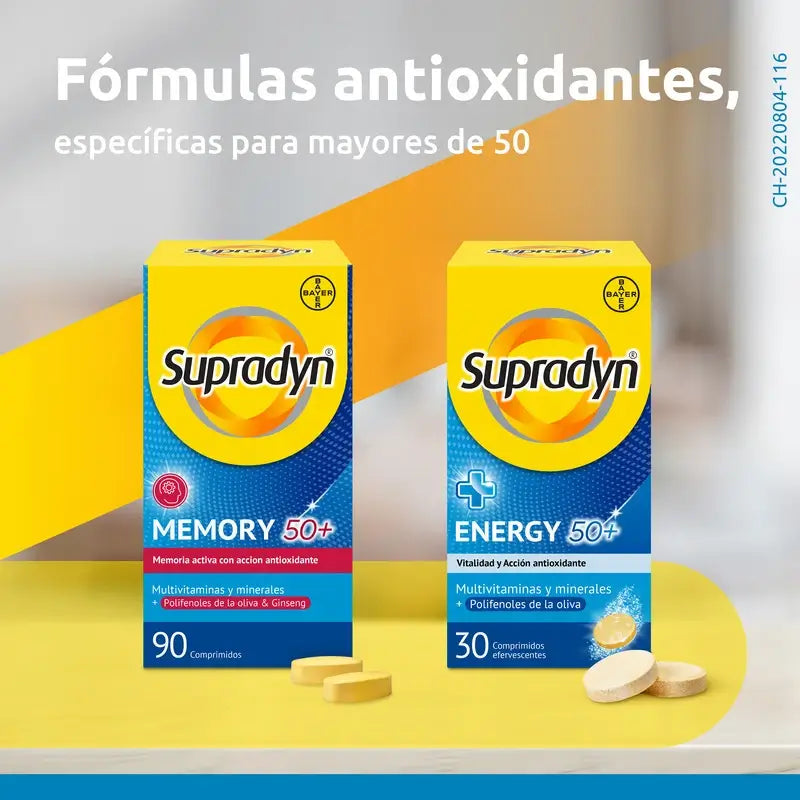 Supradyn Memory 50+ Vitamine, minerali ed energia con ginseng, 90 compresse