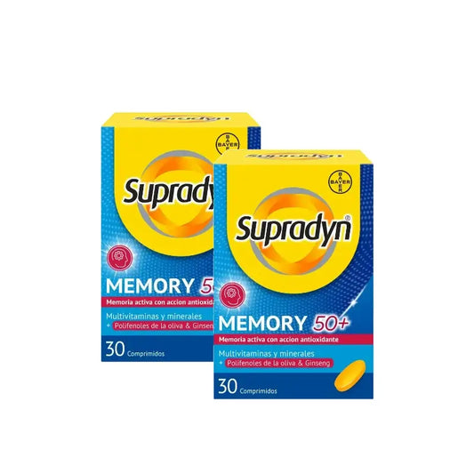 Supradyn Memory 50+ Vitamine, minerali ed energia con ginseng, confezione da 2 x 30 compresse