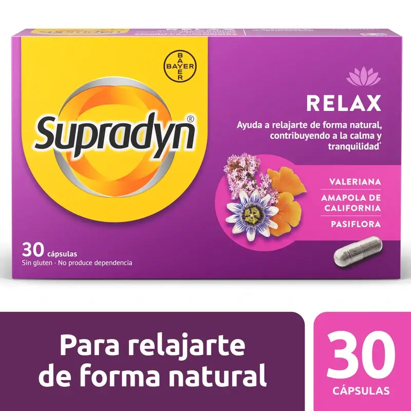 Supradyn Relax, Calma e Tranquillità con Passiflora e Valeriana, 30 Capsule