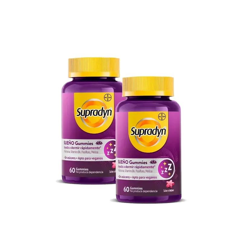 Supradyn Sonno e Serenità - Caramelle gommose alla melatonina e vitamina B6, confezione da 2 x 60 caramelle gommose
