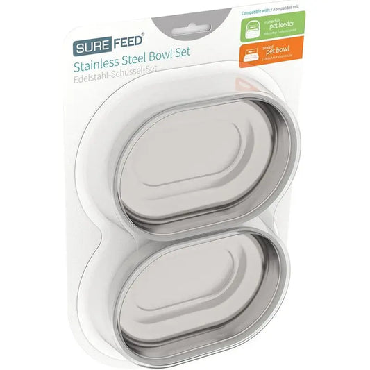 Set di ciotole in acciaio inox Sure PetCare Surefeed