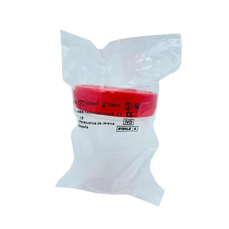 Contenitore per la raccolta delle urine Surgicalmed Enfa 120 Ml - Rosso (Codice a barre), 1 unità
