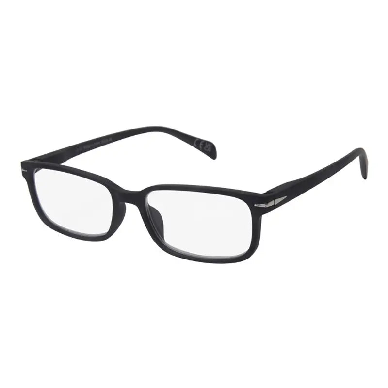 Surgicalmed Euro Optics Duna Occhiali da lettura per presbiopia (nero opaco con decorazioni argento) (+2.00) Nero opaco con decorazioni argento, 1 pezzo