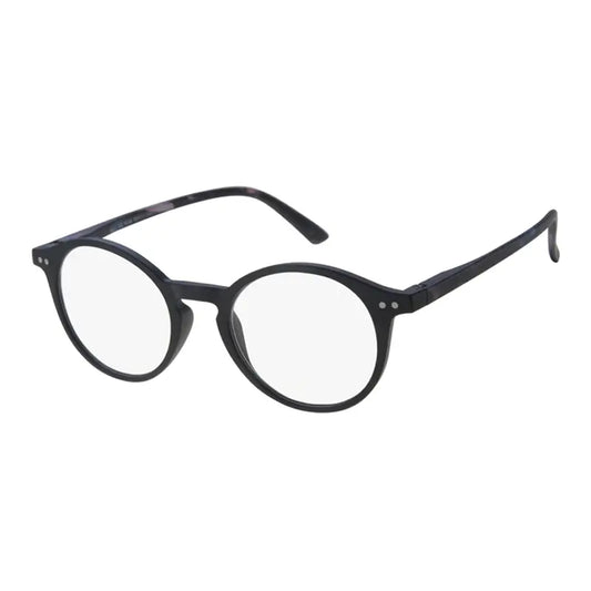 Occhiali da lettura per presbiopia Surgicalmed Euro Optics Gala (nero opaco, aste blu/viola e decorazioni argento) (+2.00)
