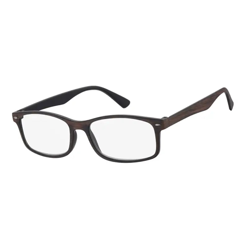Occhiali da lettura per presbiopia Surgicalmed Euro Optics Iris (interno nero, esterno in legno marrone opaco, finiture in nichel) (+1,50)