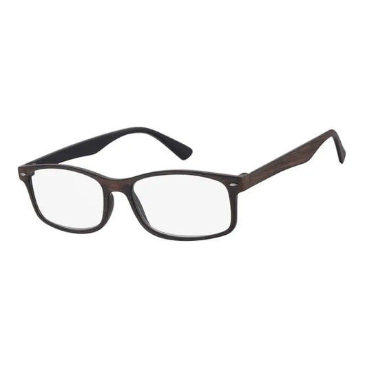 Occhiali da lettura per presbiopia Surgicalmed Euro Optics Iris (interno nero, esterno in legno marrone opaco, finiture in nichel) (+2.00)