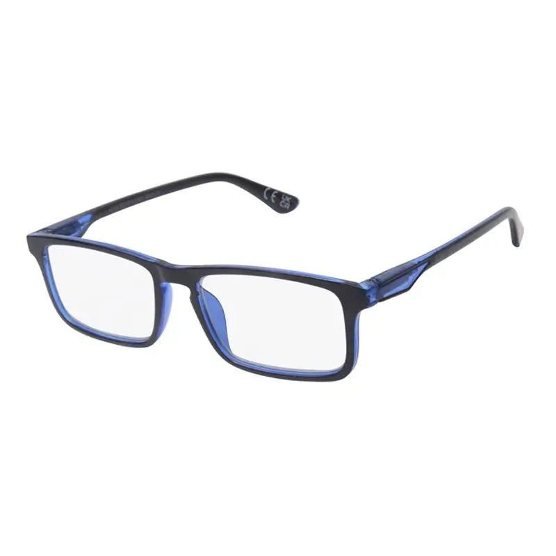 Surgicalmed Euro Optics Joya Occhiali da lettura per presbiopia (blu chiaro con frontale nero) (+1,50) blu chiaro con frontale nero, 1 pezzo