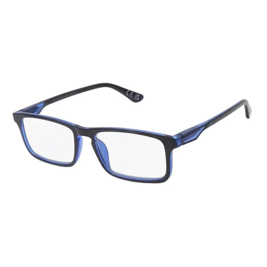 Surgicalmed Euro Optics Joya Occhiali da lettura per presbiopia (blu chiaro con frontale nero) (+1,50) blu chiaro con frontale nero, 1 pezzo