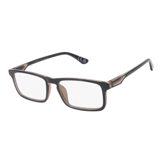 Surgicalmed Euro Optics Joya Occhiali da lettura per presbiopia (nudo chiaro con frontale nero) (+1.50) nudo chiaro con frontale nero, 1 pezzo