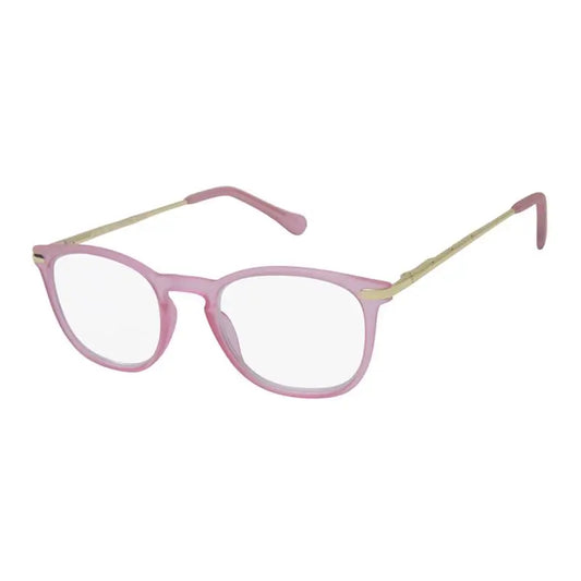 Occhiali da lettura per presbiopia Surgicalmed Euro Optics Light (Rosa opaco trasparente e aste dorate) (+2,50) Rosa opaco trasparente e aste dorate, 1 pezzo