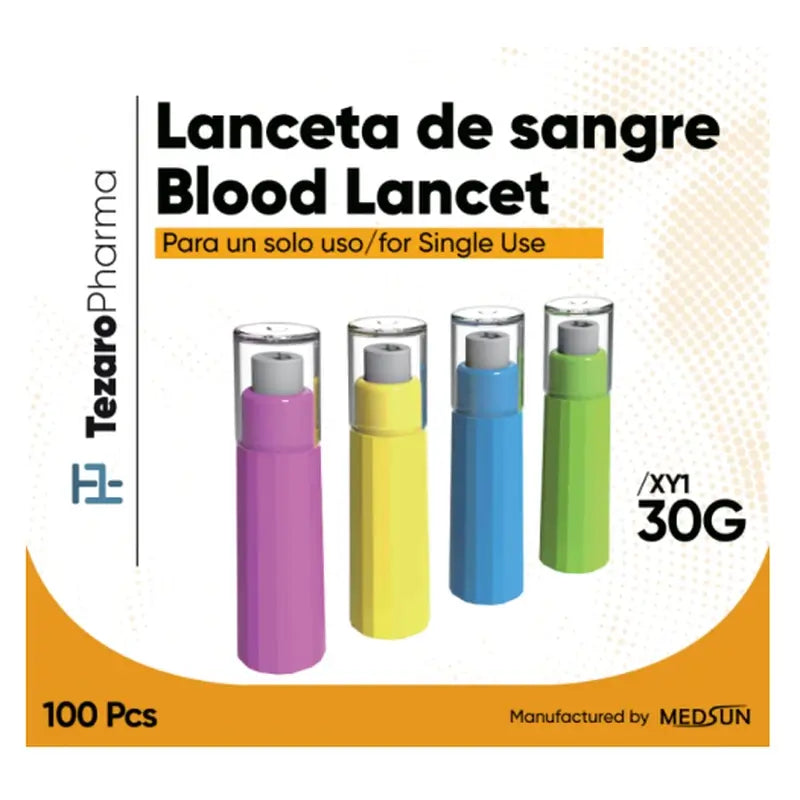 Lancette di sicurezza Surgicalmed Tezaro Pharma 30G X 1,5 Mm , 100 pz.
