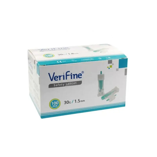 Lancette di sicurezza Surgicalmed Verifine 30G X 1,5 Mm - Confezione da 100 pezzi, 100 pezzi.