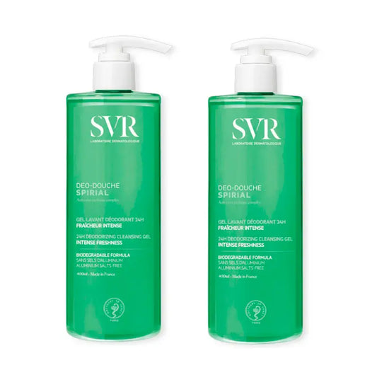 Svr Duplo Spirial Gel doccia deodorante antitraspirante, 2 X 400 Ml