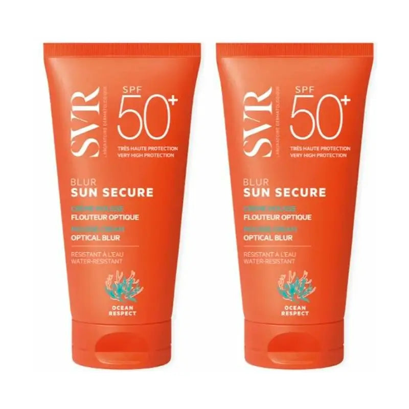 Svr Duplo Sun Secure Blur Spf50+ Non profumato, 2 X 50 Ml