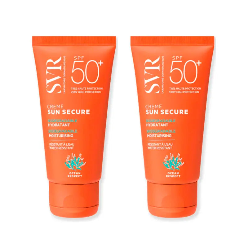 Svr Duplo Sun Secure Crema Idratante Spf 50+ Biodegradabile , 2 X 50 Ml