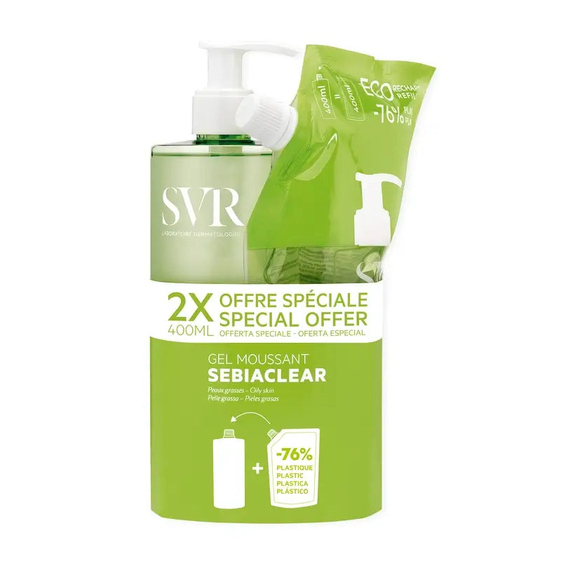 Svr Sebiaclear Moussant Gel 400 Ml + Eco Ricarica 400 Ml