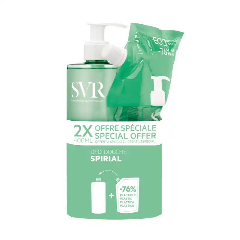 Svr Spirial Deo Douche Gel + Ricarica, 400 ml