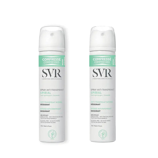 SVR Spirial Deodorante Antitraspirante Pelle Sensibile Spray, 2x75 ml
