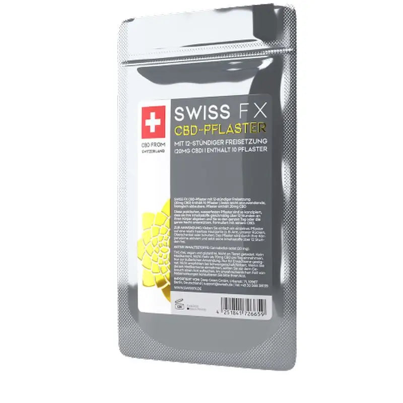 Swiss Fx 10 cerotti con 20 Mg Cbd Swiss Fx, 20mg/ 10 pz.