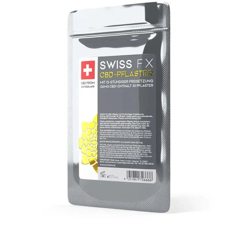 Swiss Fx 30 cerotti con 20 Mg Cbd Swiss Fx, 20mg/ 30 unità