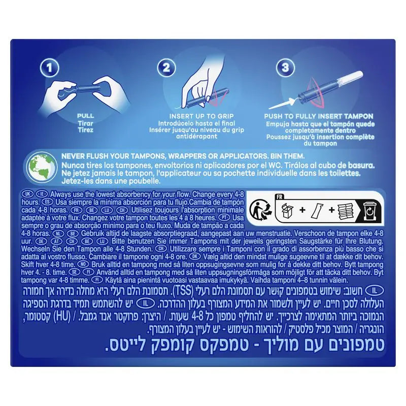 Tampax Compak Lites con applicatore, 24 unità