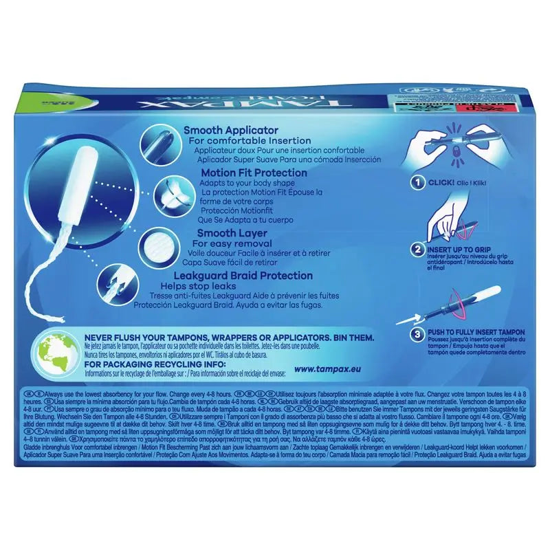 Tampax Compak Pearl Super assorbenti con applicatore , 36 unità