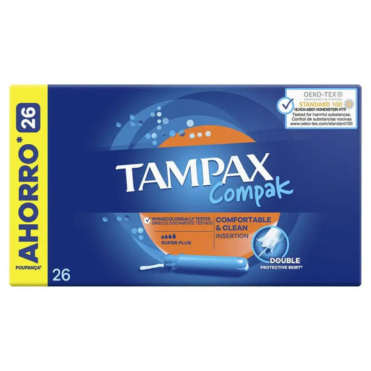 Tampax Compak Super Plus con applicatore, 26 unità