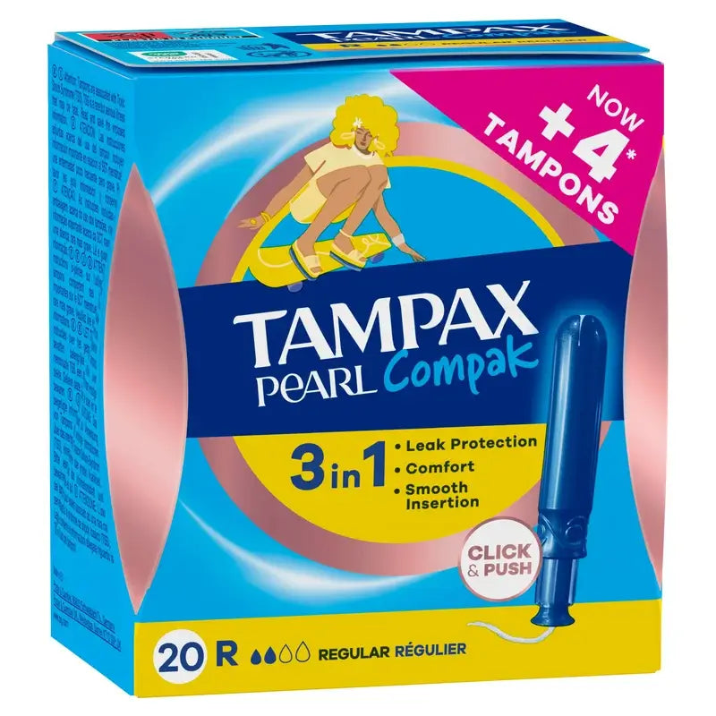 Tampax Pearl Compak assorbenti regolari con applicatore, 20 unità