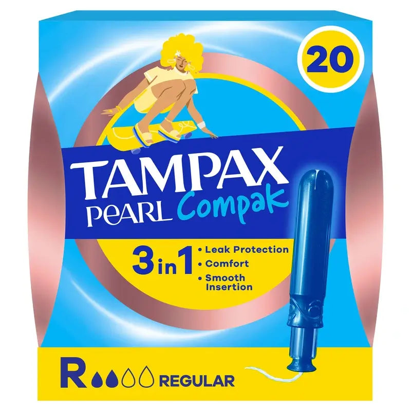 Tampax Pearl Compak assorbenti regolari con applicatore, 20 unità