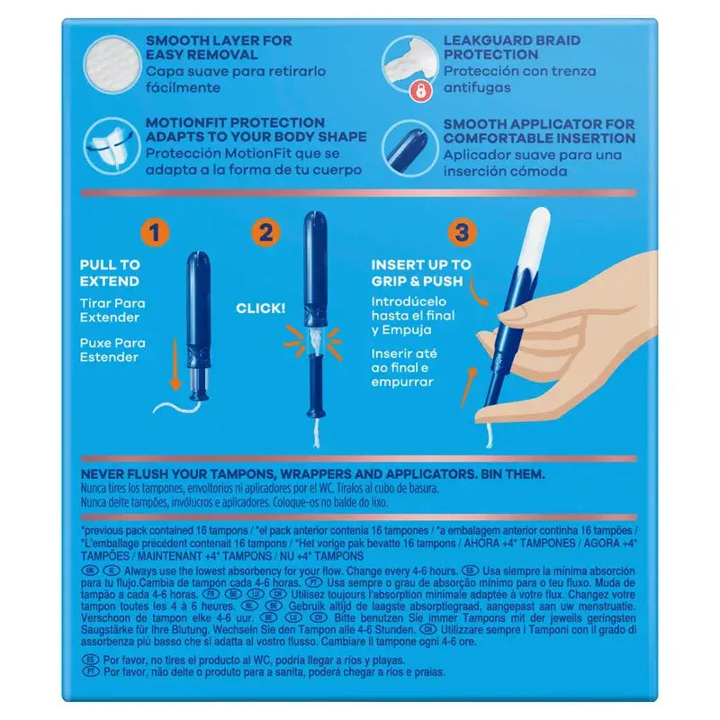 Tampax Pearl Compak Super Plus Tamponi con applicatore, 20 unità