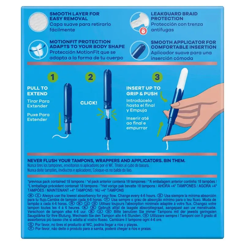 Tampax Pearl Compak Super Tamponi con applicatore, 20 unità