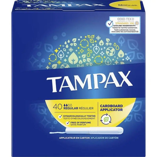 Tampax assorbenti regolari con applicatore , 40 unità