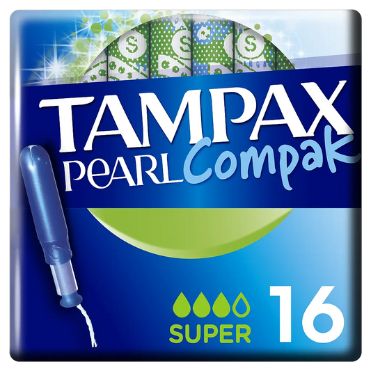 TAMPAX Compak Pearl Super Tampons with Applicator 16 units