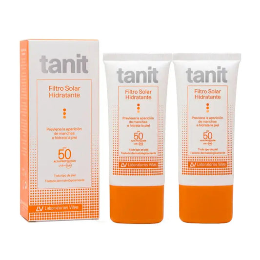 Tanit Duplo Protezione solare idratante Spf50, 2 X 50 Ml