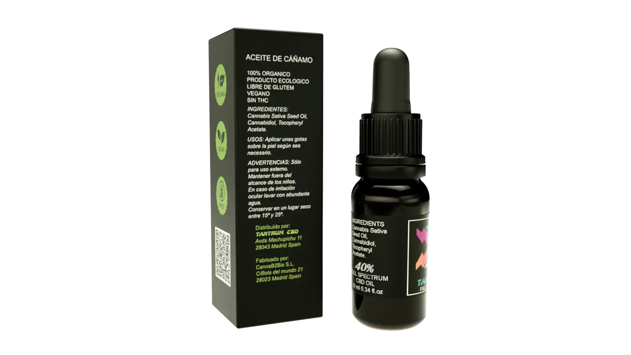 Olio di CBD a spettro completo Tantrum 40% Mct, 10 ml